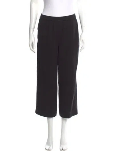 Pre-owned Helmut Lang Wool Wide Leg Pants In Black
