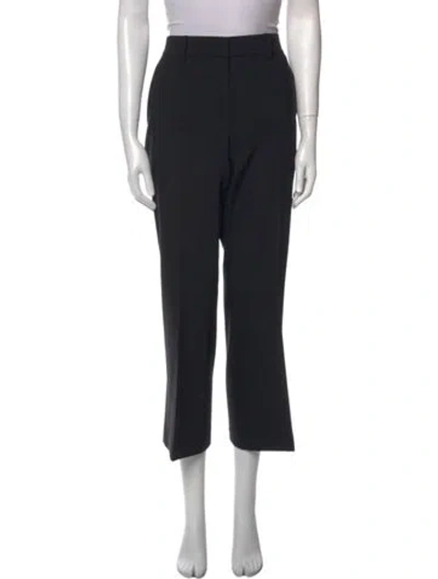 Pre-owned Helmut Lang Wool Wide Leg Pants In Black