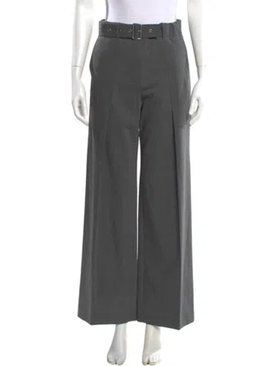 Pre-owned Helmut Lang Wool Wide Leg Pants In Gray