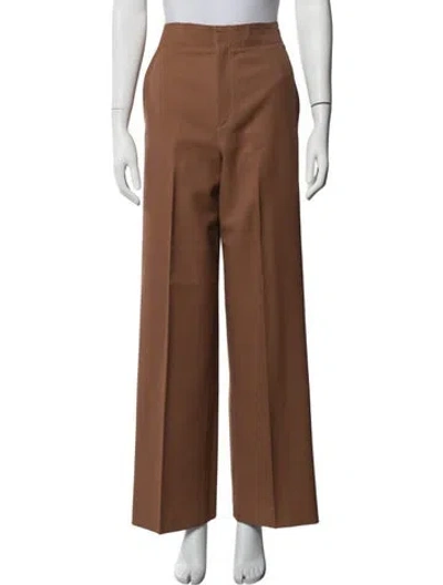 Pre-owned Helmut Lang Wool Wide Leg Pants W/ Tags In Brown