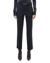 Helmut Lang Wool Zipper Hem Slim Pants In Blue