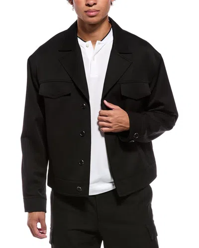 Helmut Lang Wool-blend Utility Jacket In Purple