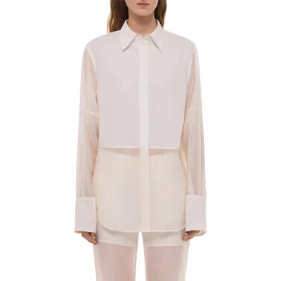 Helmut Lang Woven Button-up Shirt In Multi