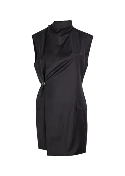HELMUT LANG HELMUT LANG WRAP-EFFECT WOOL MINI BLAZER DRESS