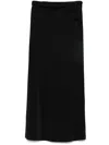 Helmut Lang Semi-transparent Maxi Skirt In Black
