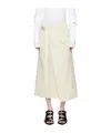 Helmut Lang Trench Wrap Skirt In White