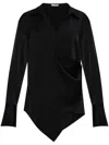 Helmut Lang Womens Front Zip Lightweight Knit Hooded Jacket Black In Black