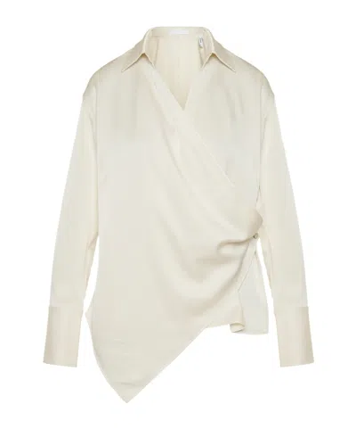 Helmut Lang Wrap Shirt In Ivory
