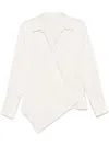 Helmut Lang Relaxed Wrap Shirt In Neutrals