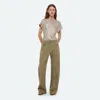 Helmut Lang Cotton Blend Bootcut Pants In Green