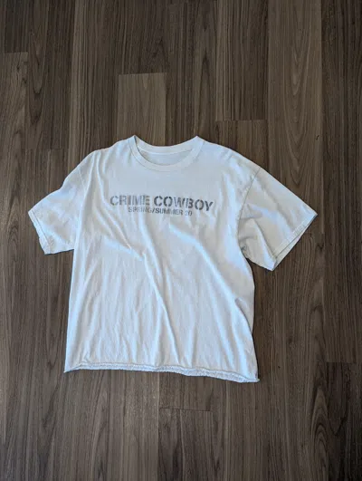 Pre-owned Helmut Lang X Undercover Crime Cowboy Reversible Ss20 Tee In White
