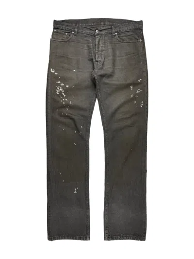 Pre-owned Helmut Lang X Vintage Aw00 Helmut Lang Charcoal Bootcut Painter Denim Jeans In Grey Brown