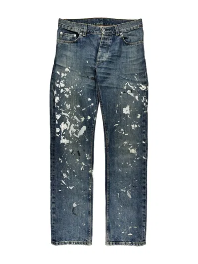 Pre-owned Helmut Lang X Vintage Ss98 Helmut Lang Runway Painter Denim Jeans In Blue