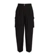 Helmut Lang Pocket Zoot Ponte Knit Cargo Joggers In Black