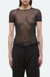 HELMUT LANG HELMUT LANG ZEROSCAPE MESH COTTON JERSEY T-SHIRT