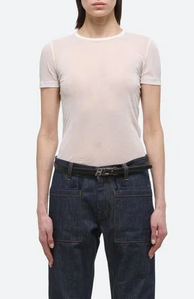 Helmut Lang Zeroscape Mesh Cotton Jersey T-shirt In Wht