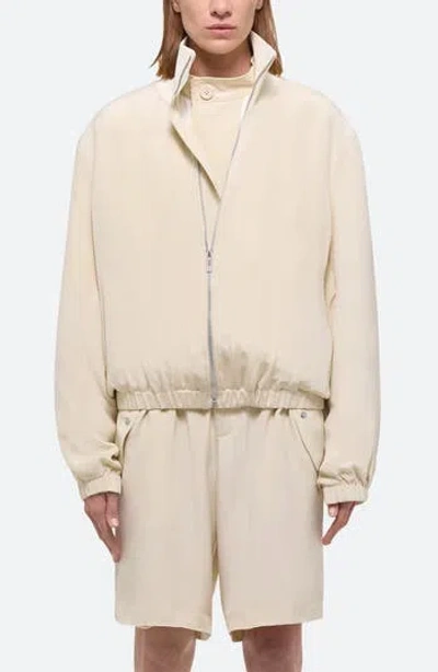 Helmut Lang Zip Bomber Jacket In Brown