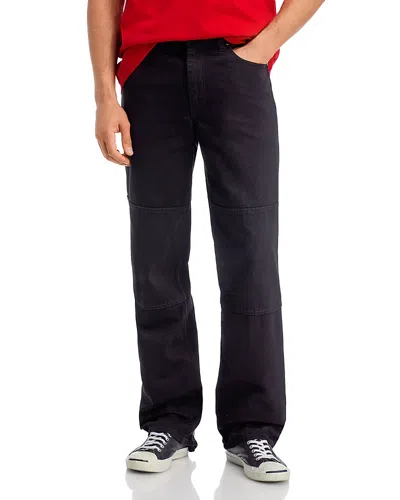 Helmut Lang Zip Carpenter Relaxed Fit Pants In Black