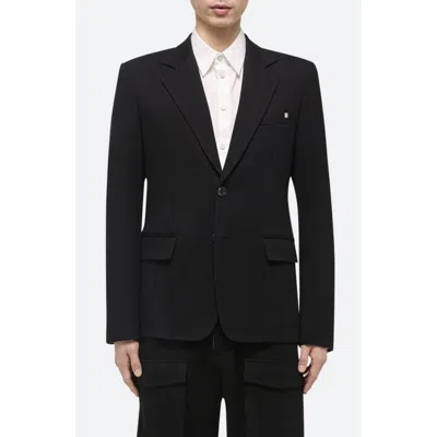 Helmut Lang Zip Classic Ponte Knit Blazer In Black