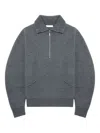 Helmut Lang Zip-collar Sweater In Gray