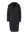 Helmut Lang Cappotto Apex Cocoon In Lana In Black