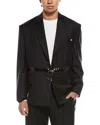 Helmut Lang Zip Driver Wool Blazer In Black