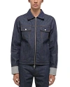 Helmut Lang Men's Cuffed Raw Denim Trucker Jacket In Raw Indigo