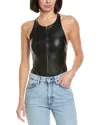 Helmut Lang Zip Racerback Bodysuit In Black