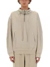 Helmut Lang Zip Sweatshirt. In Grey
