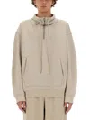 Helmut Lang Zip Sweatshirt. In Grey