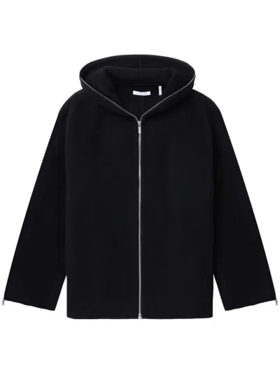 Helmut Lang Zip-up Hooded Jacket In Black