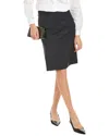 Helmut Lang Zip Wool Skirt In Blue