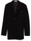Helmut Lang Zip-detailed Blazer In 001 - Black