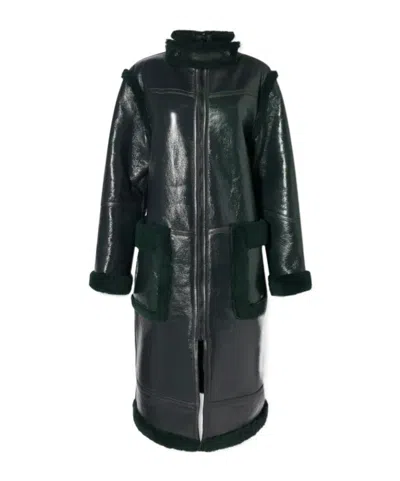 Helmut Lang Zipper Long-sleeved Coat In Black