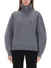 Helmut Lang Zippered Apex Jersey In Gray