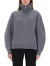 Helmut Lang Zippered Apex Jersey In Gray
