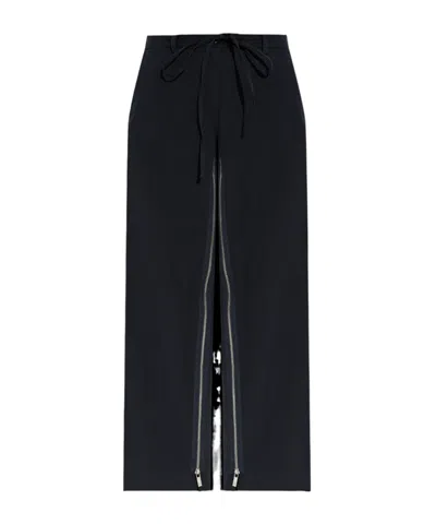 Helmut Lang Zippered Leg Trousers In Black