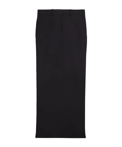 Helmut Lang Zippered Wool Dress In Black