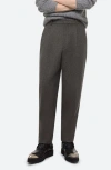 Helmut Lang Men's Melange Wool Pleated Pants In Grey Melange