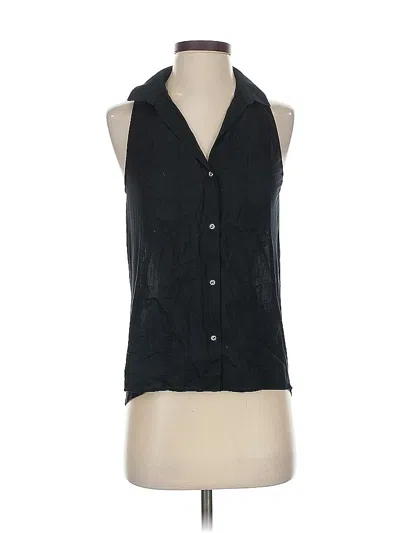 Pre-owned Helmut Sleeveless Button Down Shirt In Black