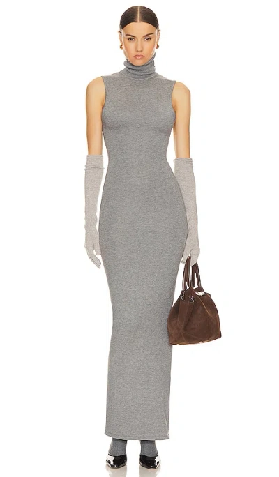 Helsa Aadi Knit Dress In Heather Grey