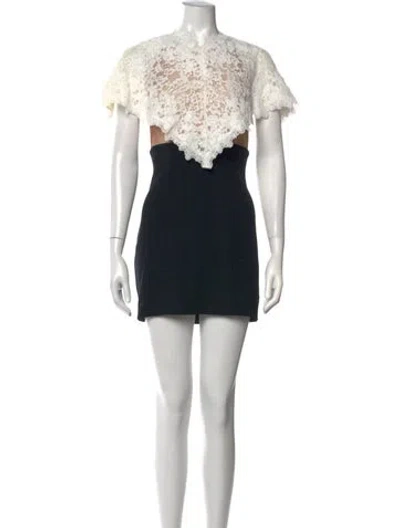 Pre-owned Helsa Acetate Mini Dress In Black