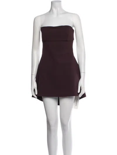 Pre-owned Helsa Acetate Mini Dress W/ Tags In Burgundy