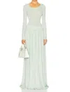 Helsa Aesther Jersey Dress In Seafoam In Green