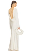 Helsa Angelica Backless Maxi Dress In Ivory