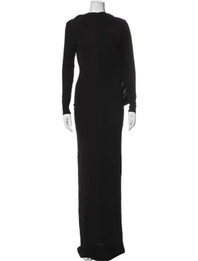 Pre-owned Helsa Asymmetrical Long Dress W/ Tags In Black