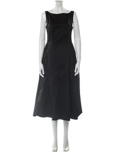 Pre-owned Helsa Bateau Neckline Long Dress In Gray