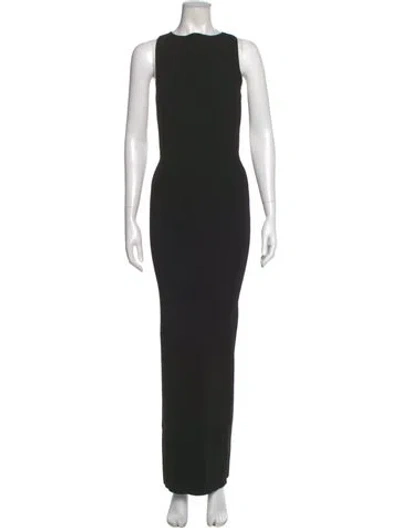 Pre-owned Helsa Bateau Neckline Long Dress W/ Tags In Black