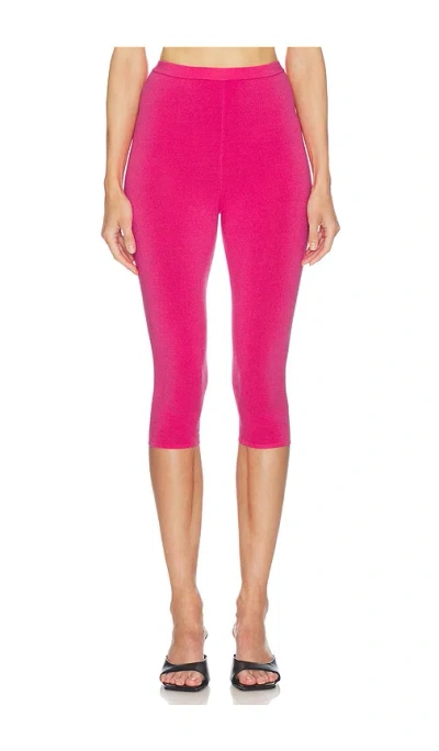 Helsa Beckette Knit Capri In Pink