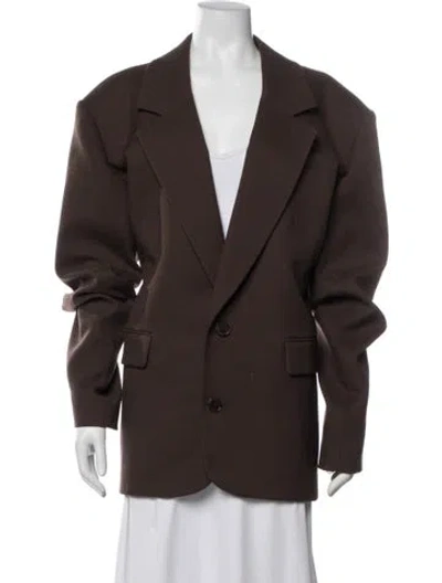 Pre-owned Helsa Blazer In Brown